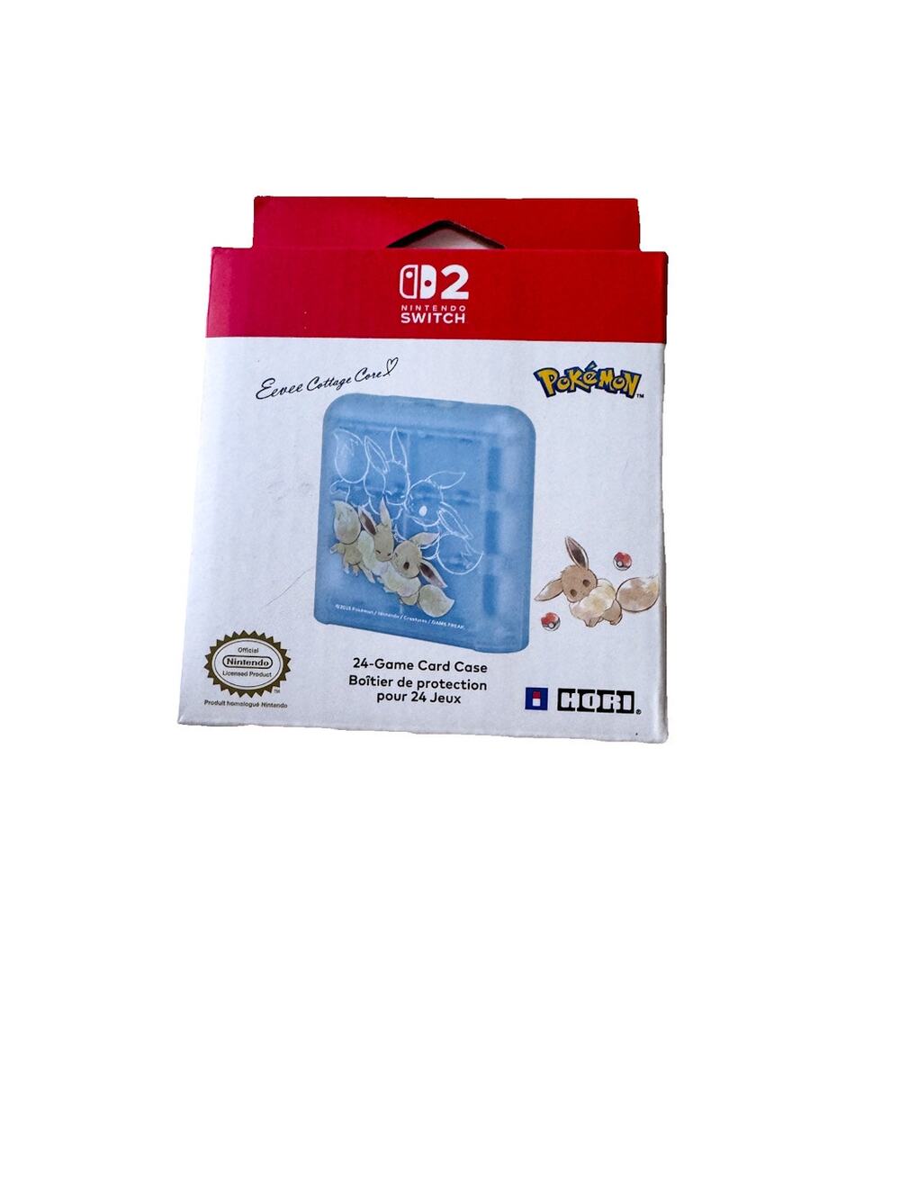 HORI 24-Eevee Cottage Core Game Card Case for Nintendo Switch and Switch 2